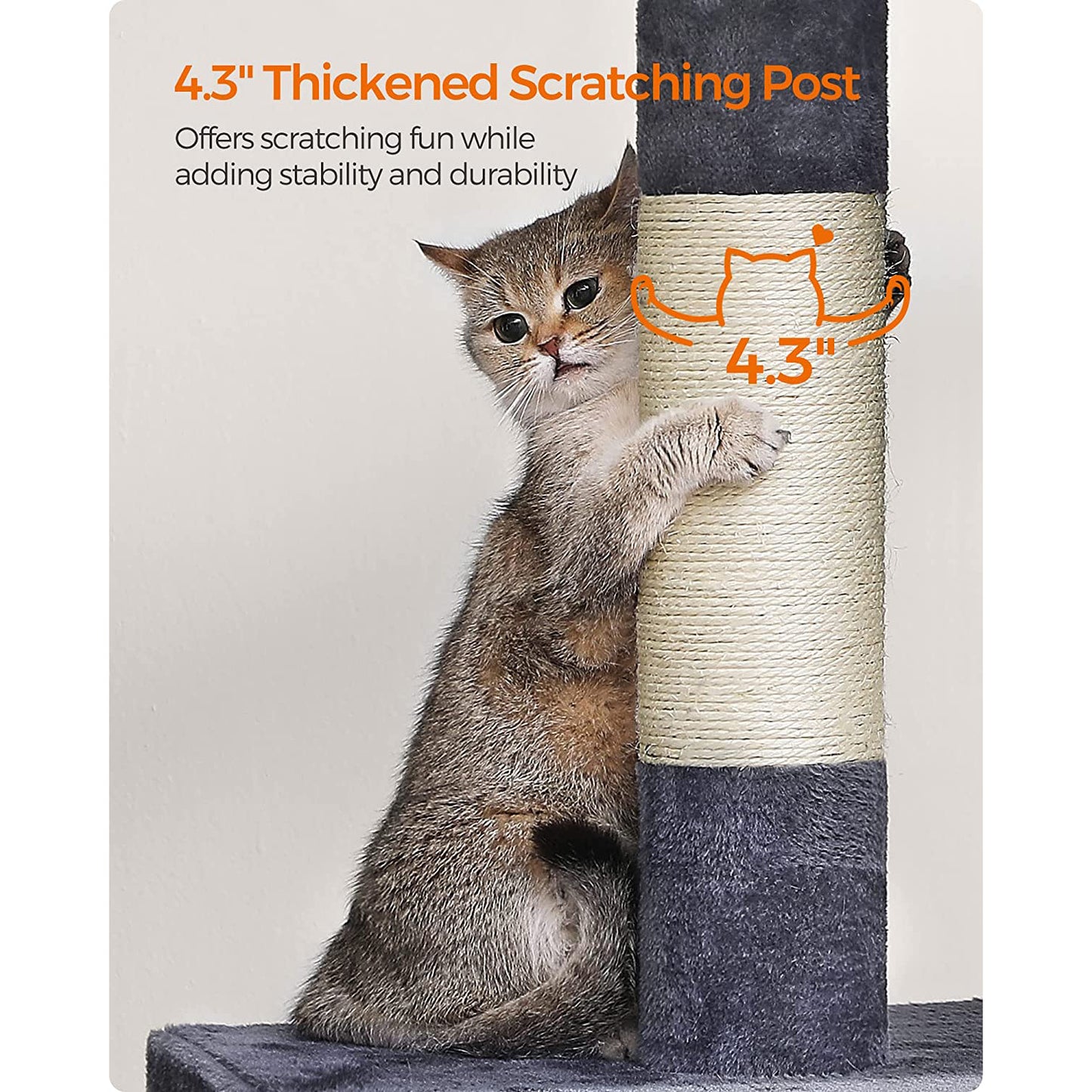 39.8-Inch Cat Tower for Extra Large Cats up to 44 lb - HWLEXTRA 