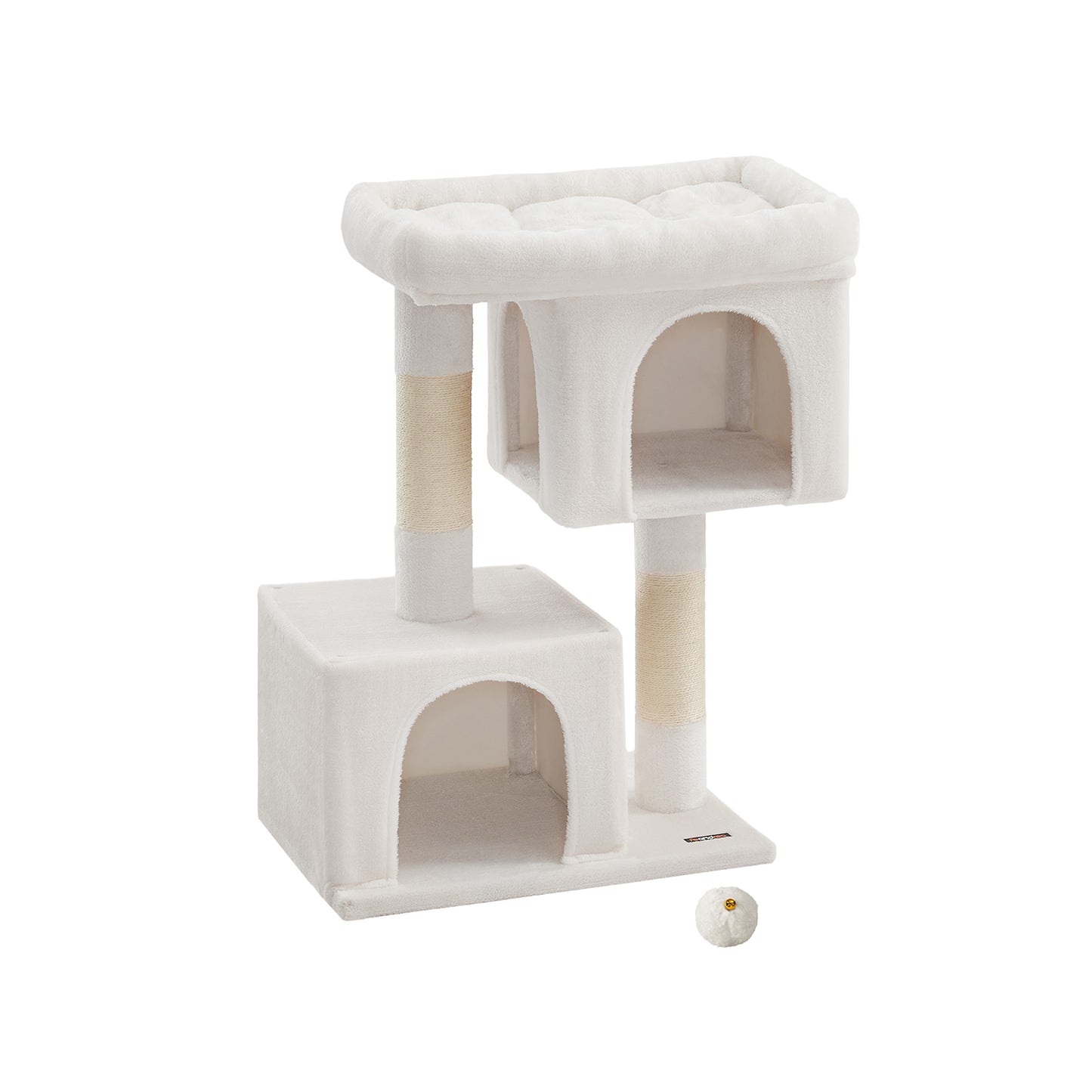 39.8-Inch Cat Tower for Extra Large Cats up to 44 lb - Cream White / XL (26.8"L x 18.9"W x 39.8"H)