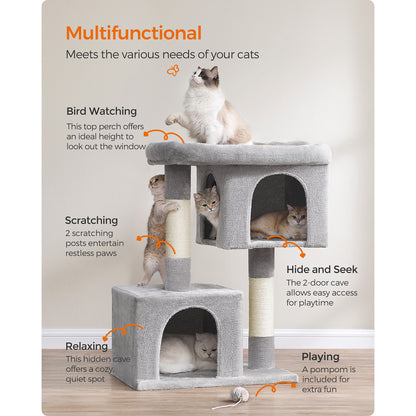39.8-Inch Cat Tower for Extra Large Cats up to 44 lb - HWLEXTRA 