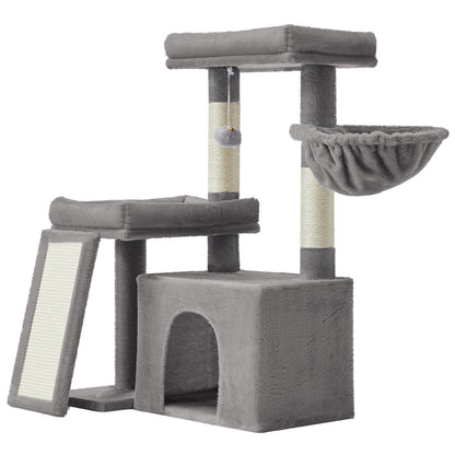 Multi-Level Cat Tree for Multiple Cats with Beds & Scratching Posts, Dove Grey - image 2