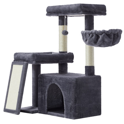 Multi-Level Cat Tree for Multiple Cats with Beds & Scratching Posts, Dove Grey - image 10