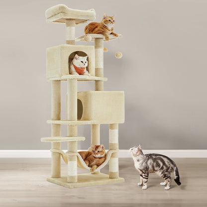 155 cm Cat Tree — Light Grey or Beige