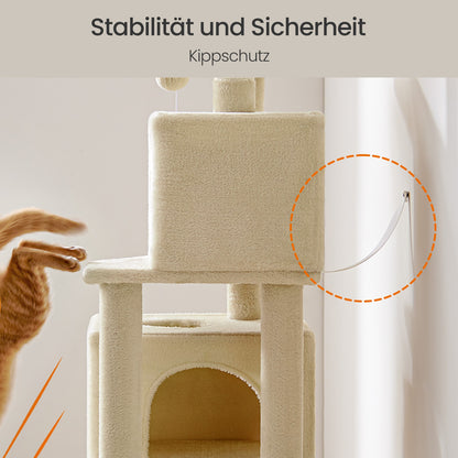 155 cm Cat Tree — Light Grey or Beige