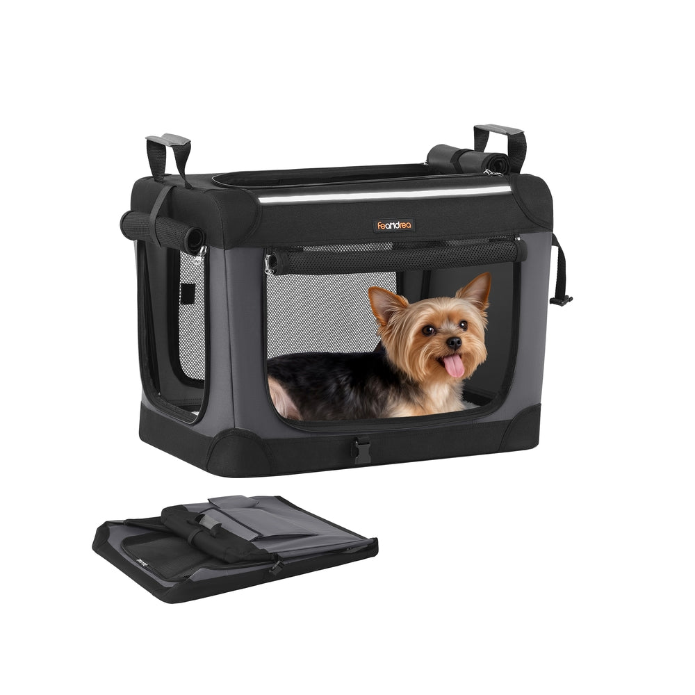 Collapsible Dog Crate 24-Inch 4 Mesh Doors Handles Storage Pocket - image 25