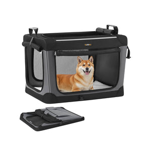 Collapsible Dog Crate 30-Inch 4 Mesh Doors Handles Storage Pocket