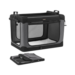 Collapsible Dog Crate 36-Inch 4 Mesh Doors Handles Storage Pocket