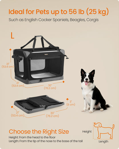 Collapsible fabric dog crate with mesh doors for travel - image 12