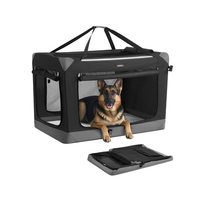 Collapsible fabric dog crate with mesh doors for travel - image 28
