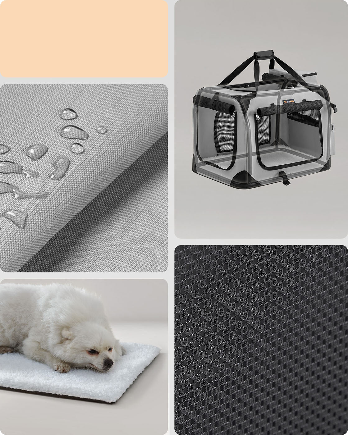 Pet Carrier 81 x 58 x 58 cm Grey - image 14