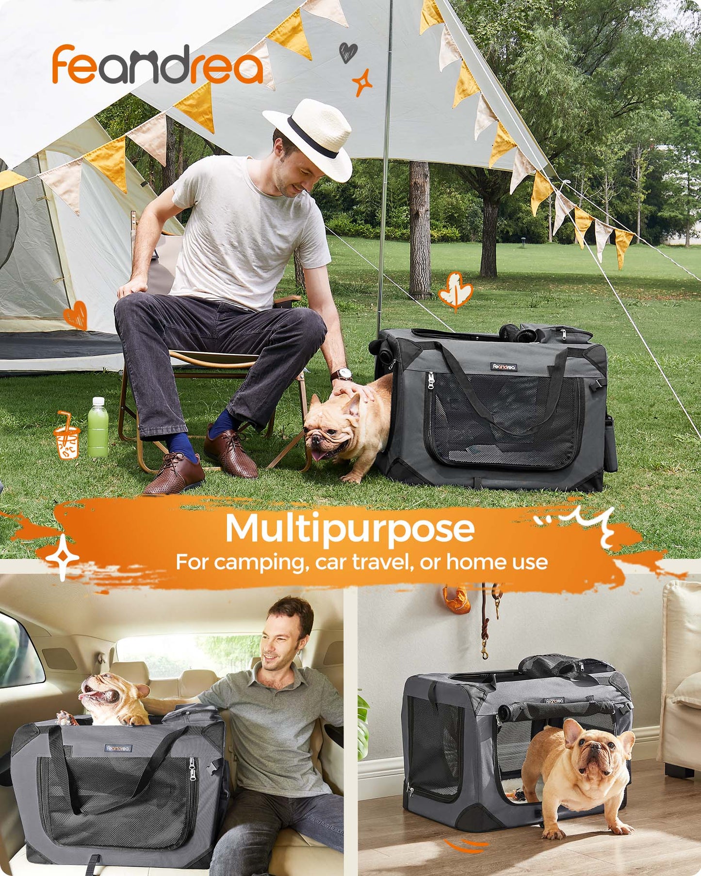 24 Inches Collapsible Soft Dog Crate
