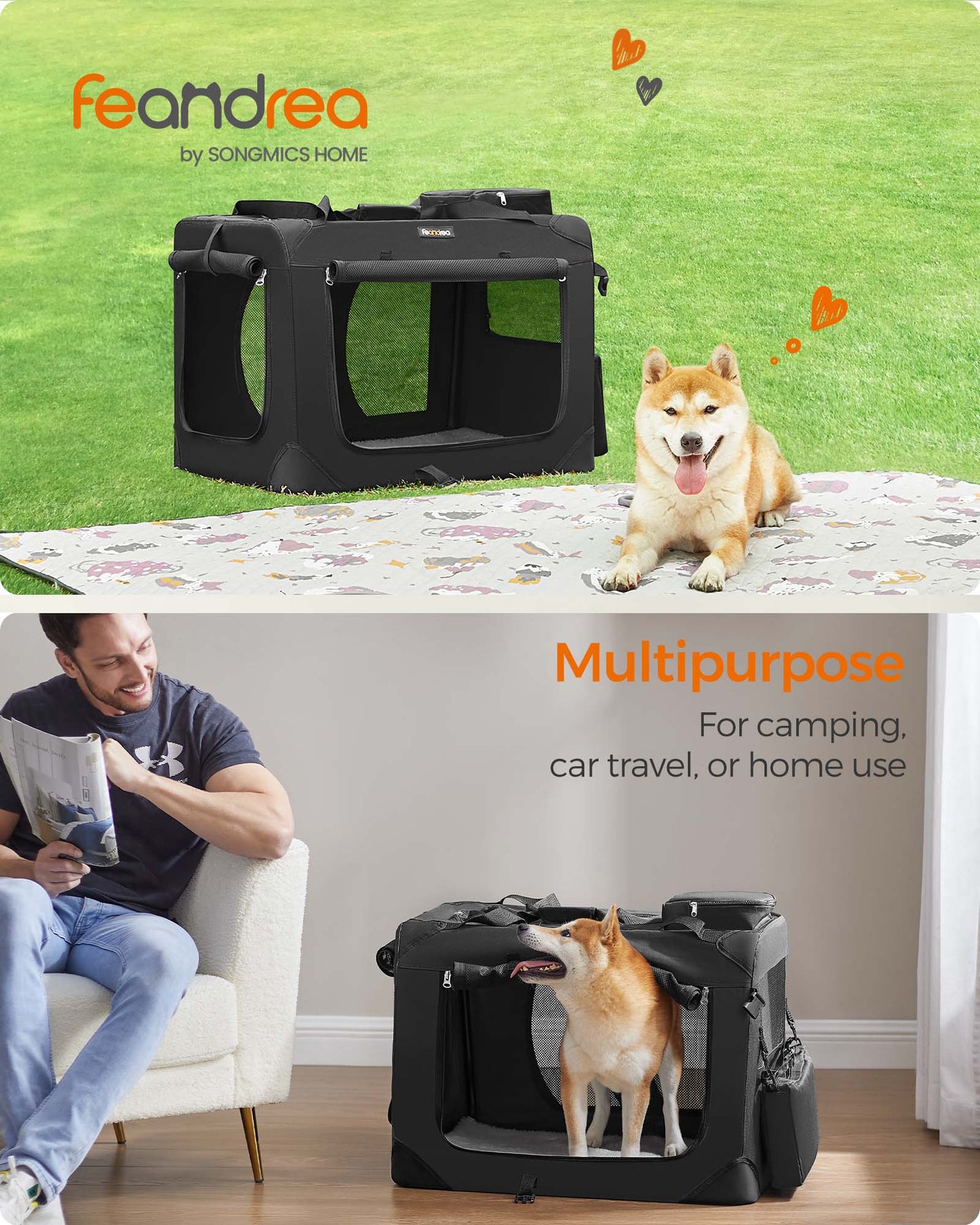 28 Inches Collapsible Soft Dog Crate