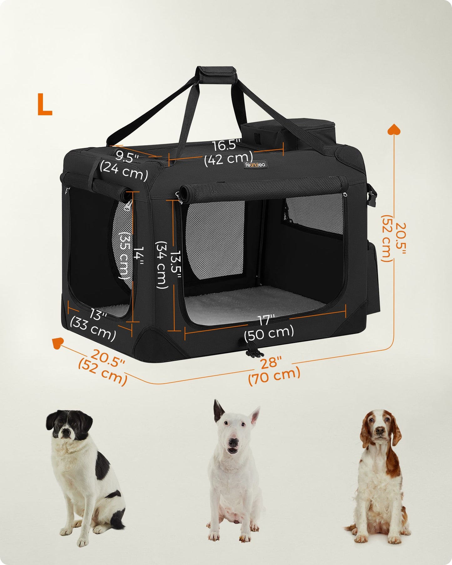 28 Inches Collapsible Soft Dog Crate