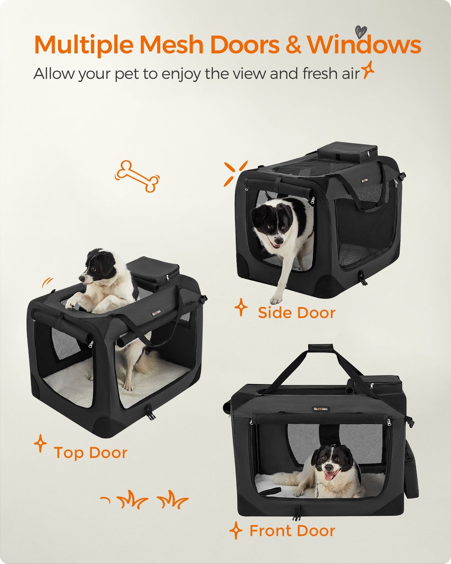 32 Inches Collapsible Soft Dog Crate
