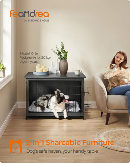 Modern Kennel for Dogs Indoor up to 70 lb