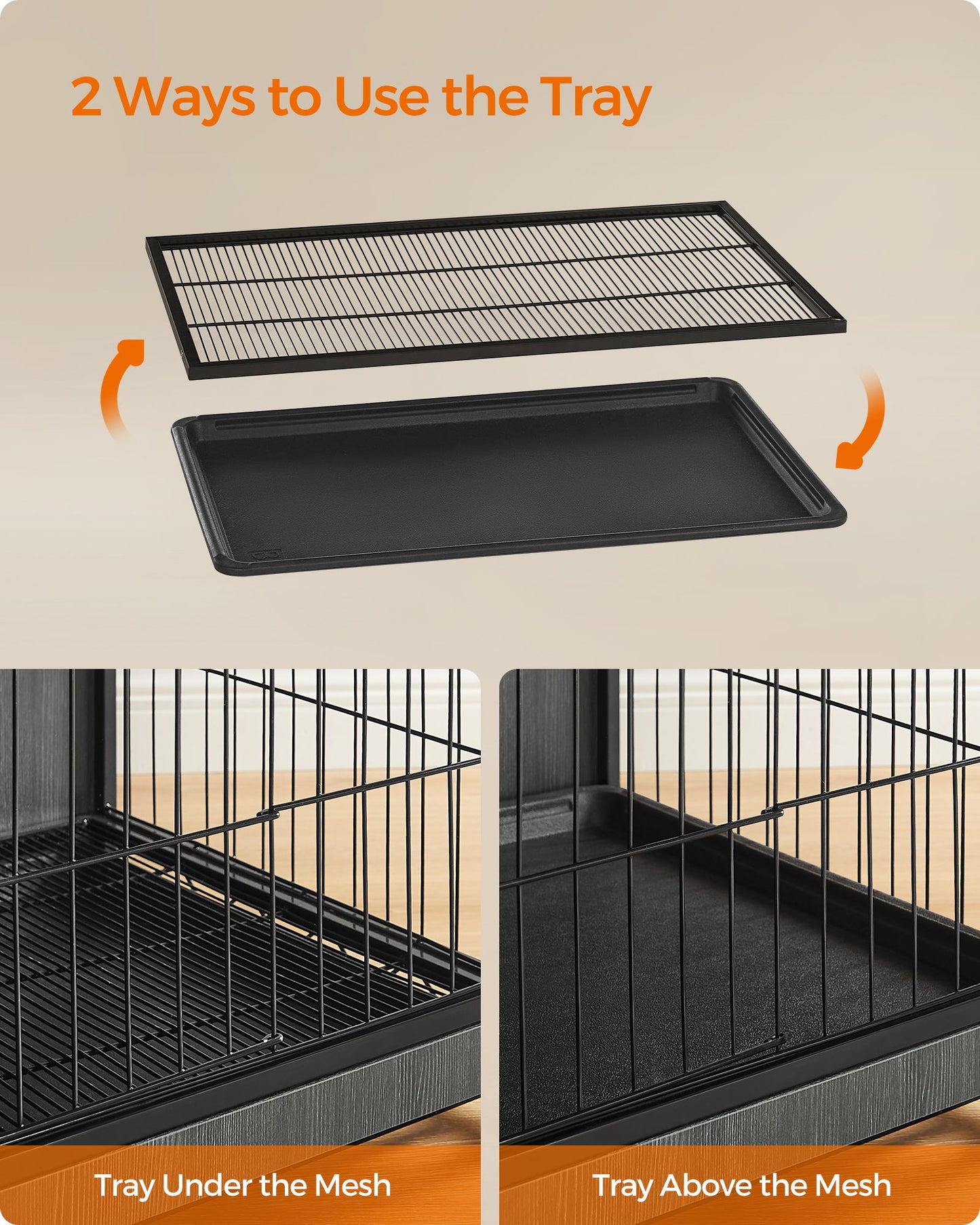 Modern Kennel for Dogs Indoor up to 70 lb