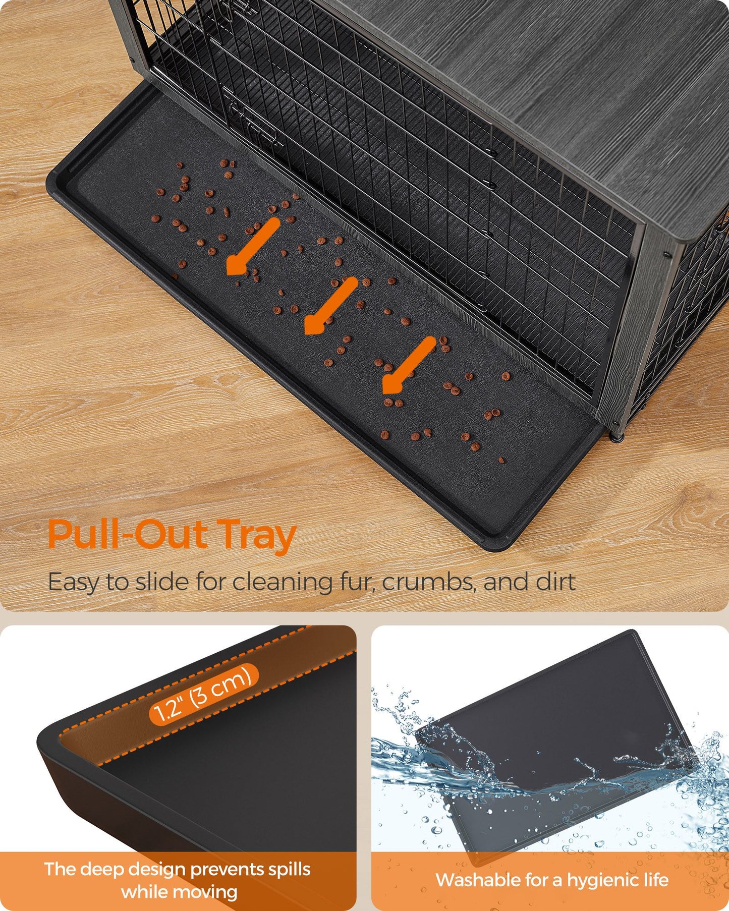 Modern Kennel for Dogs Indoor up to 70 lb