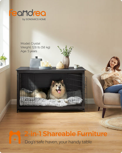 Modern Kennel for Dogs Indoor up to 105 lb