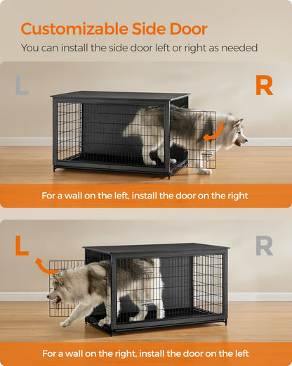 Modern Kennel for Dogs Indoor up to 105 lb