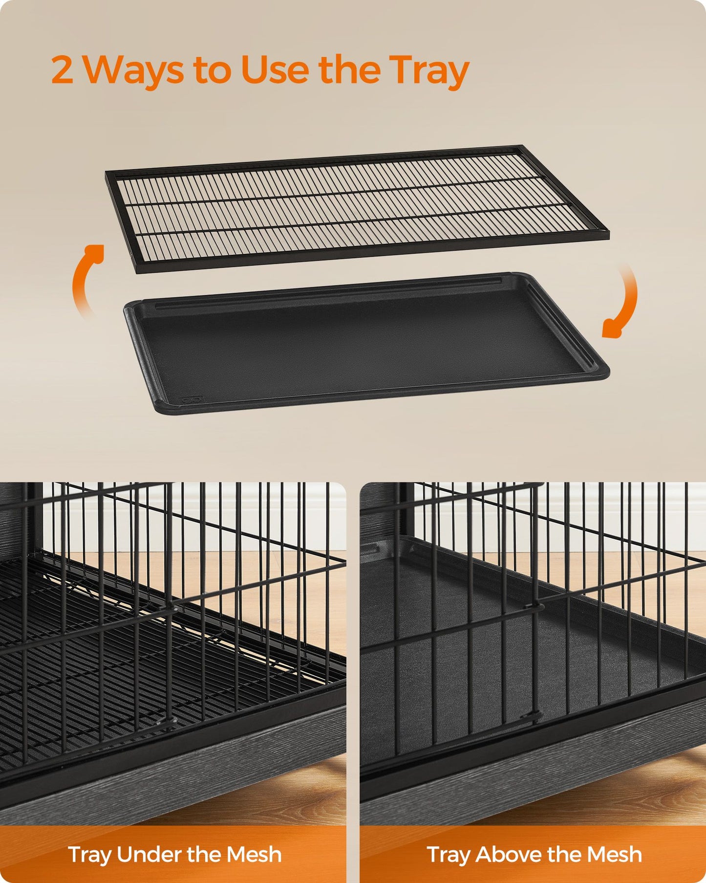 Modern Kennel for Dogs Indoor up to 105 lb
