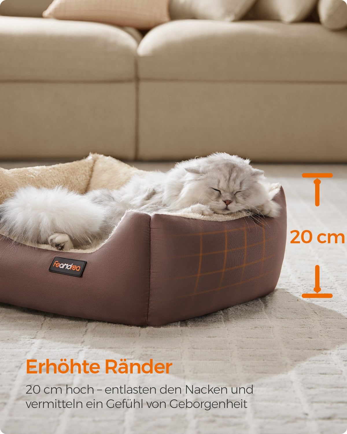 Washable Dog Bed S Coffee Brown