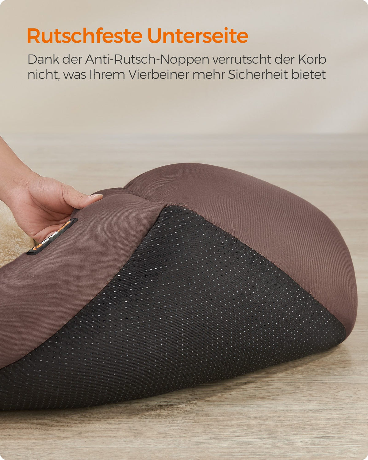 Washable Dog Bed S Coffee Brown