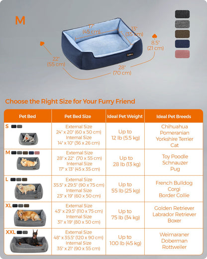 Washable Dog Bed S Coffee Brown - image 25