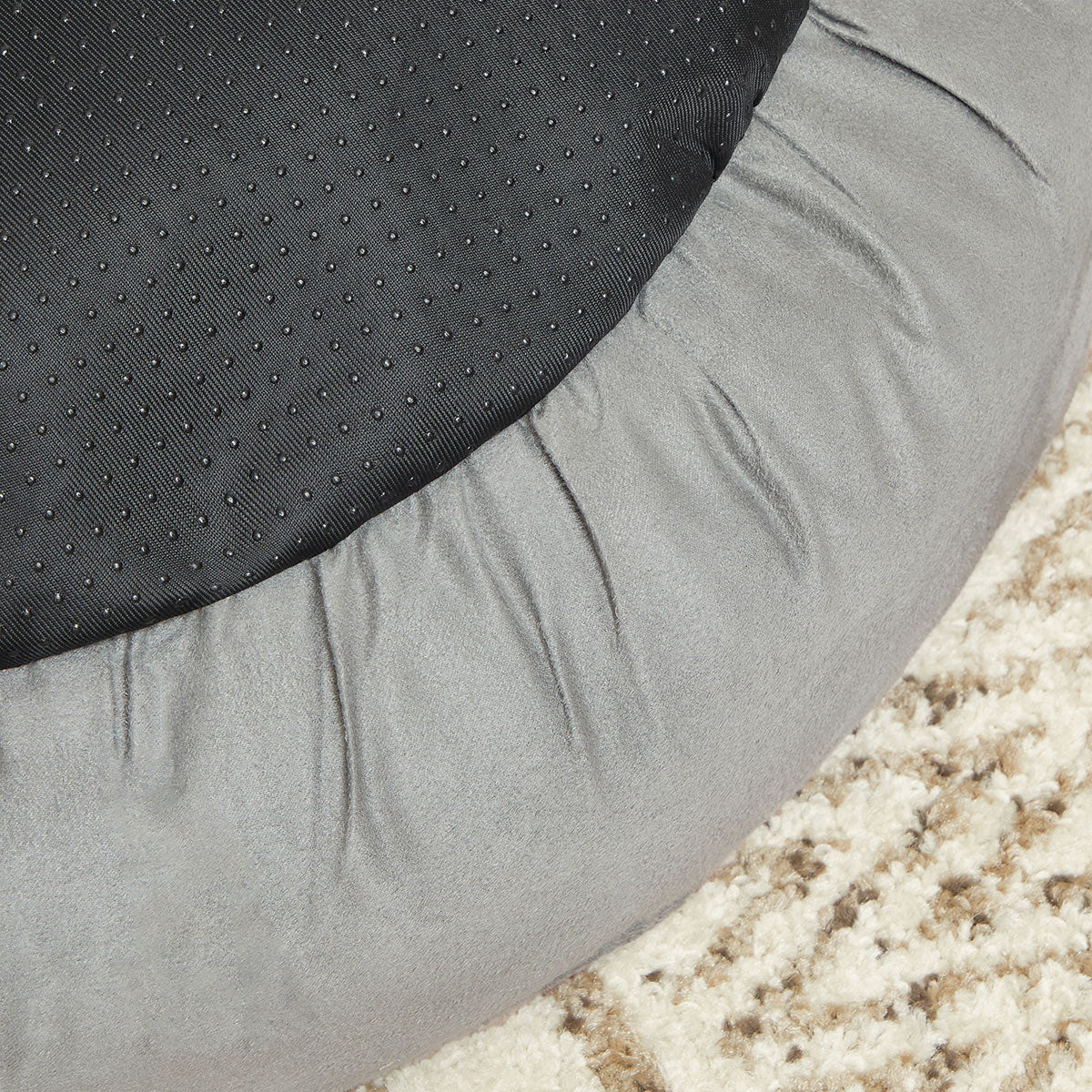 Grey & White Washable Round Dog Cushion - image 5