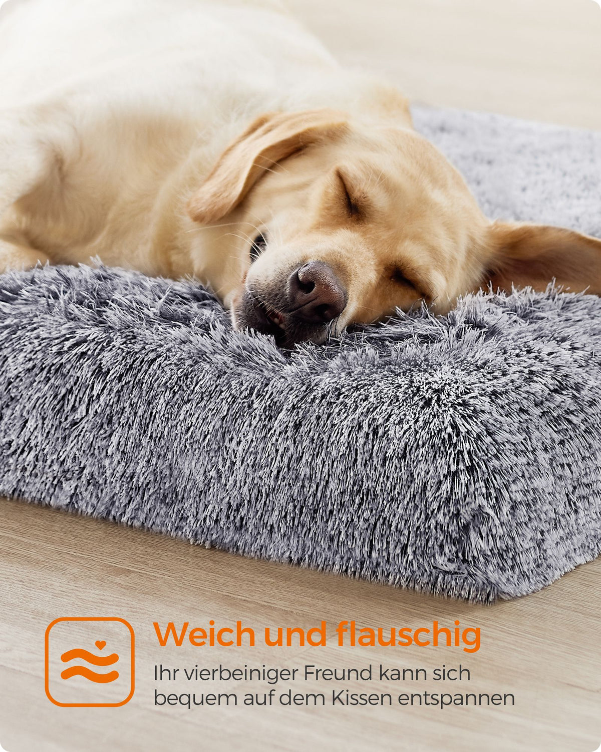 122 x 74 x 10 cm Dog Bed Grey Ombré