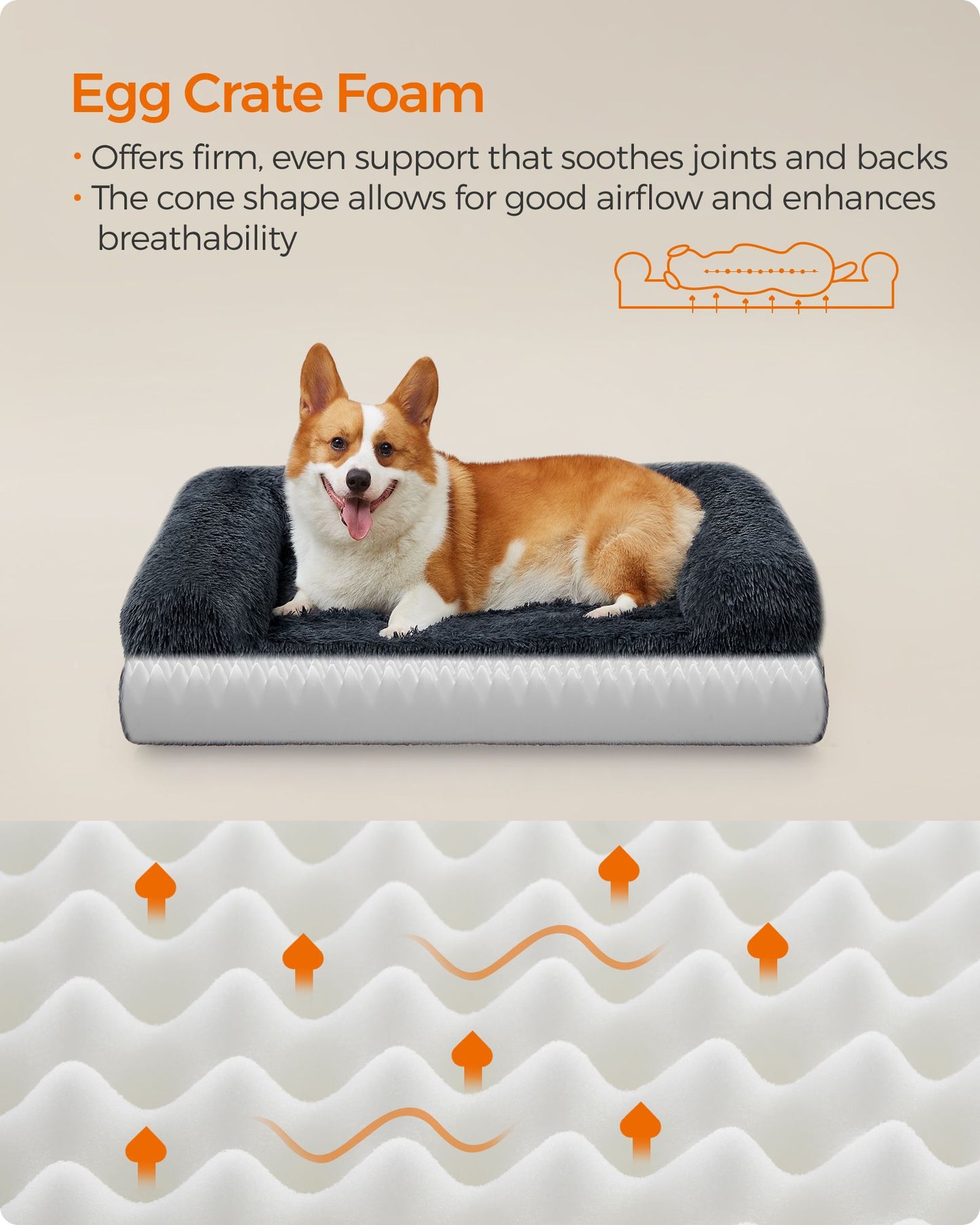 Orthopaedic Dog Sofa Bed for Medium and Large Dogs
