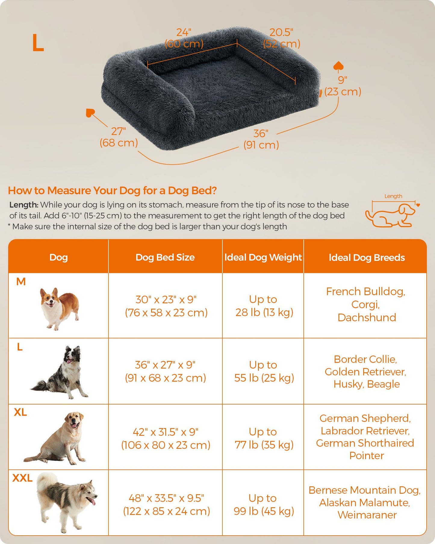 Orthopaedic Dog Sofa Bed for Medium and Large Dogs