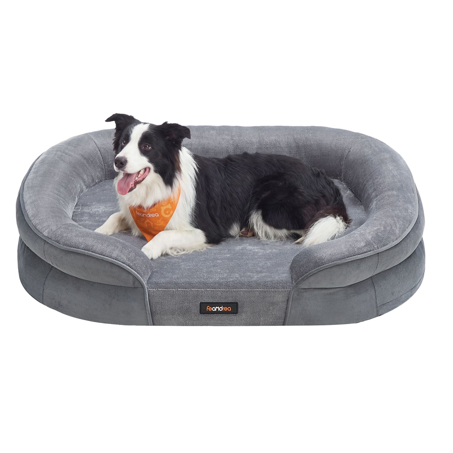 Large Pet Sofa with Waterproof Liner, Egg Crate Foam, Bolster Sides, Non-Slip Bottom Pet Bed for Cozy Sleep - image 1