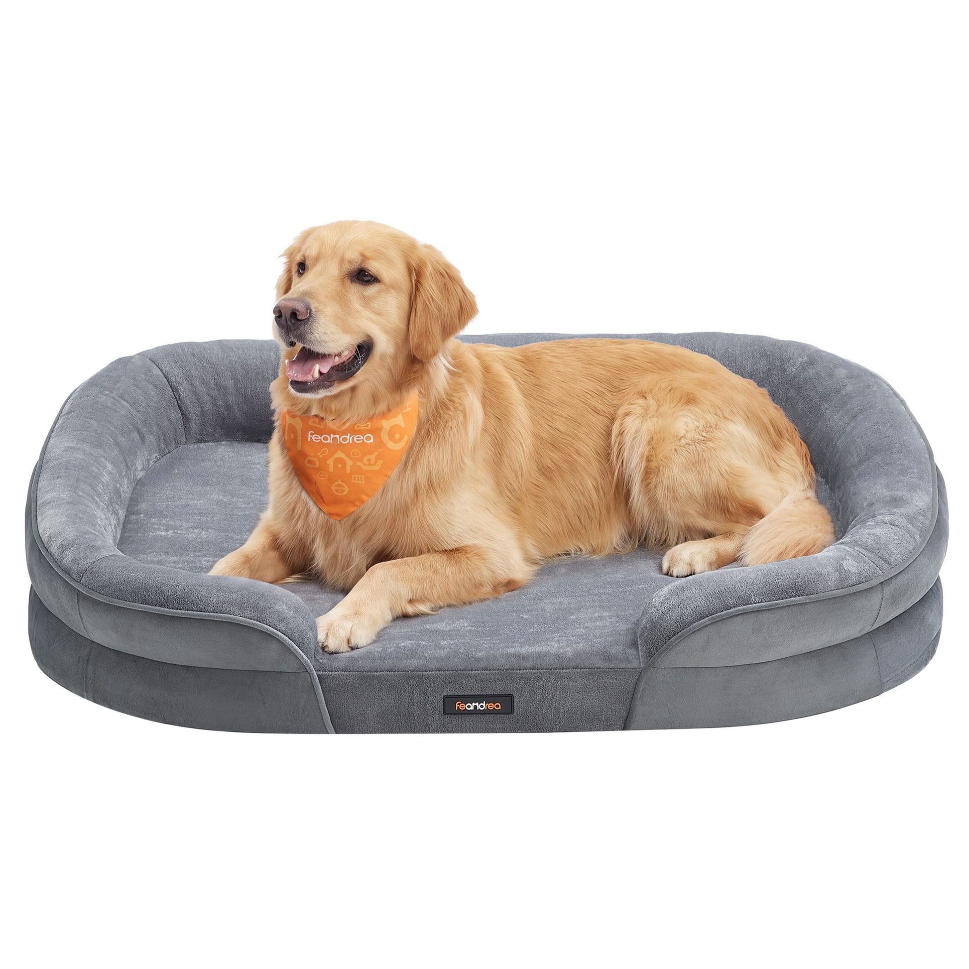 Extra Large Pet Sofa with Waterproof Liner, Egg Crate Foam, Bolster Sides - image 1