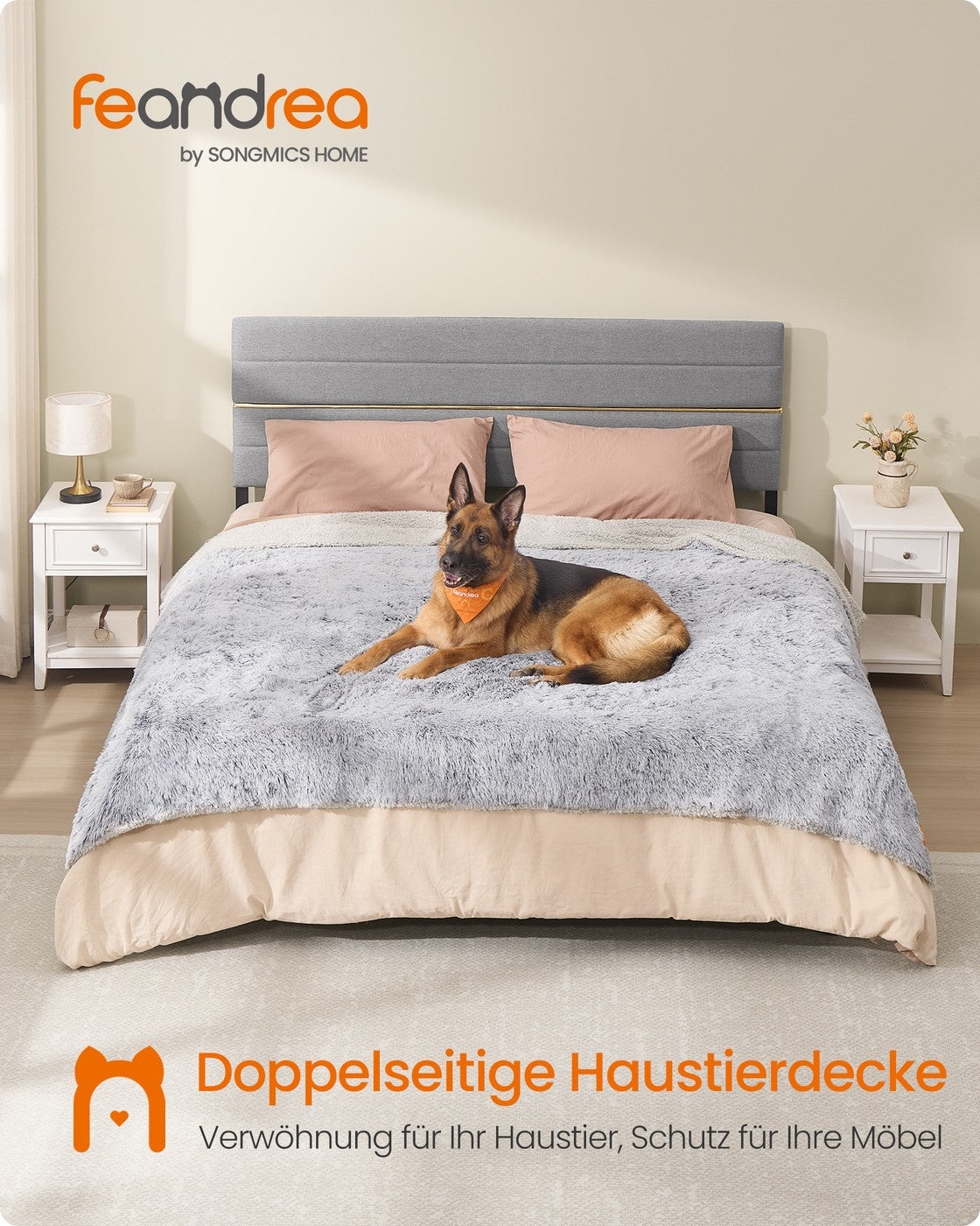 Waterproof Dog Blanket Grey Ombré XXXL
