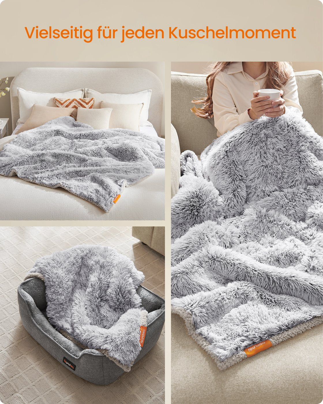 Waterproof Dog Blanket Grey Ombré XXXL