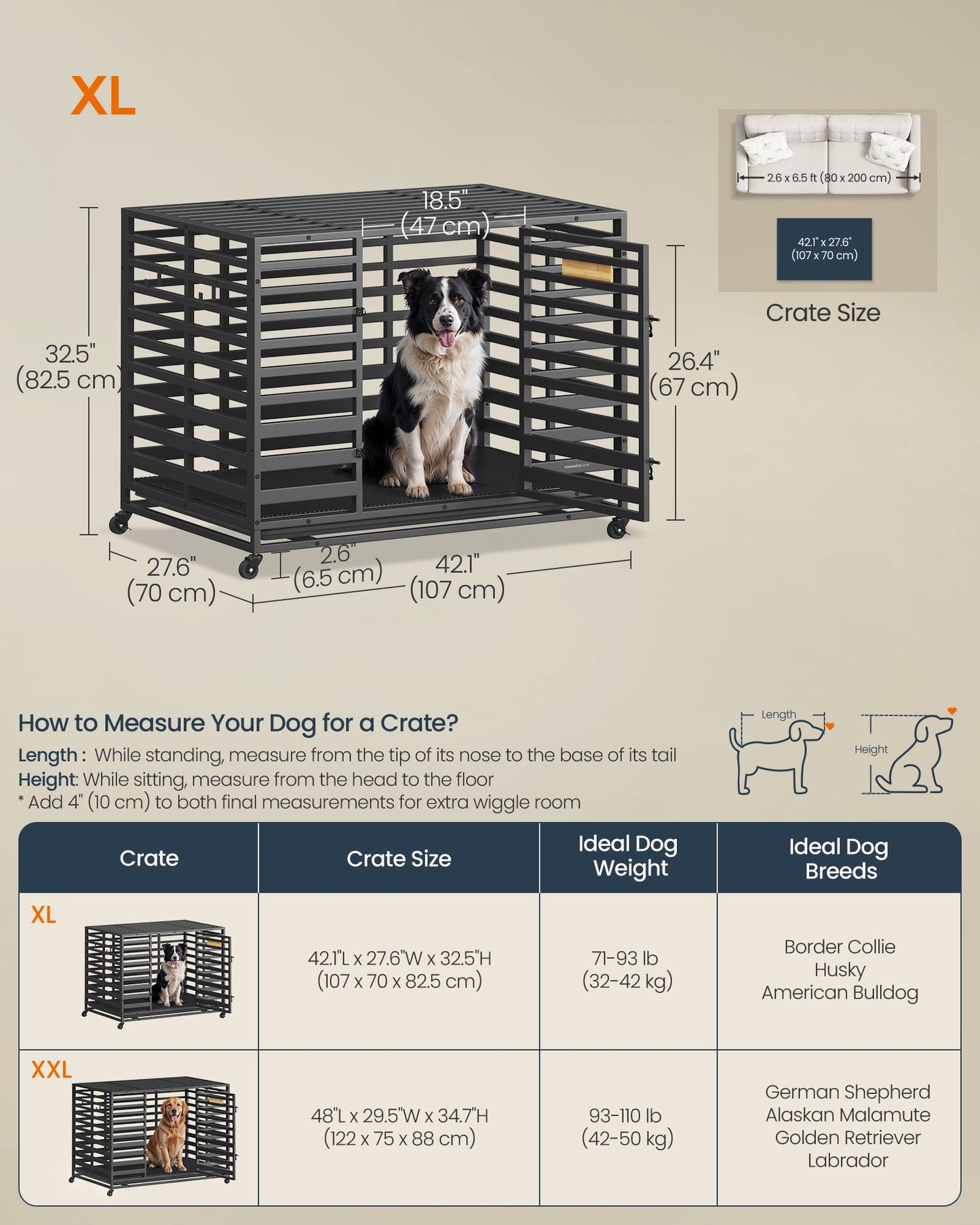XL Dog Cage for Large Dogs