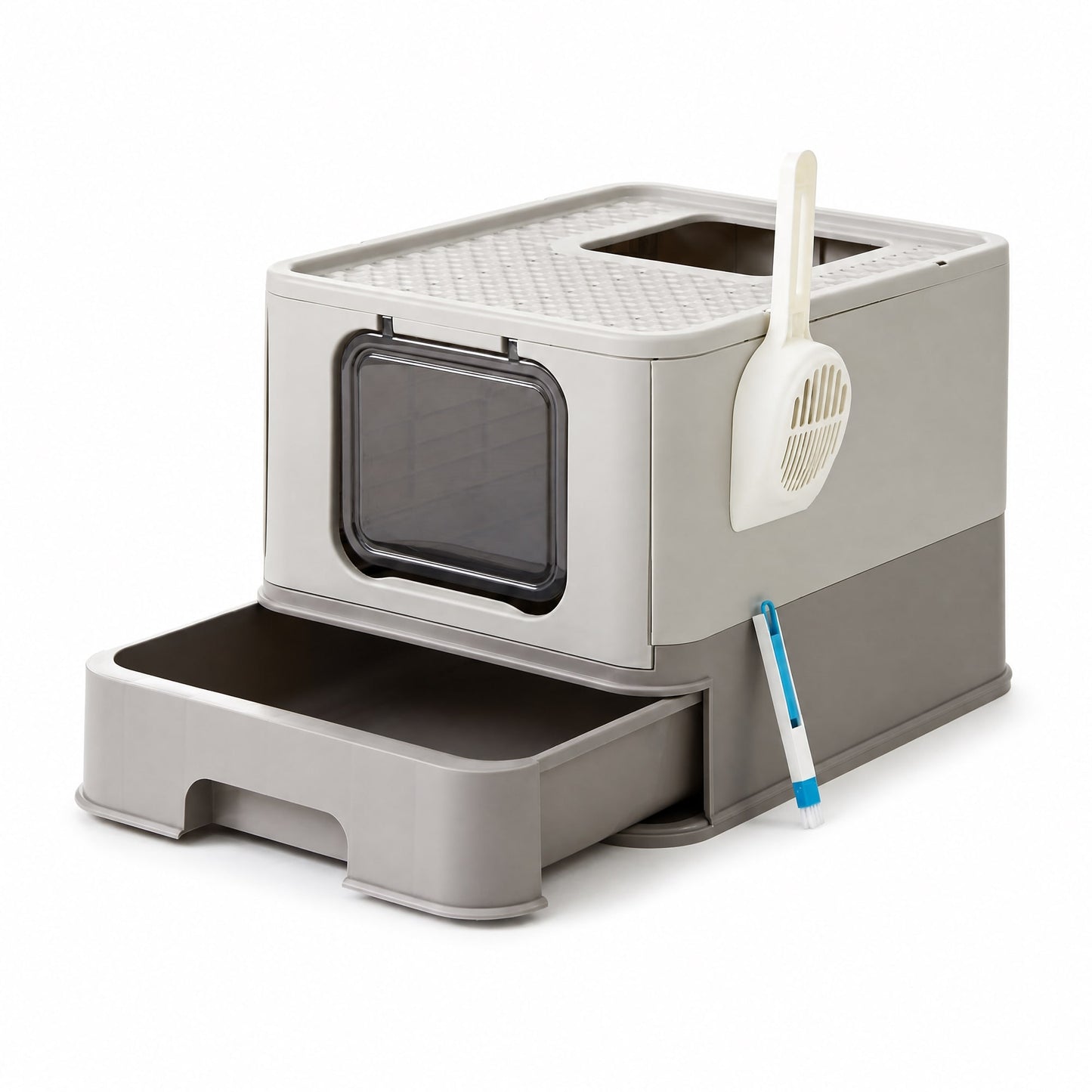 Enclosed Cat Litter Box With Lid, Top Entry, Slide-Out Tray - image 1