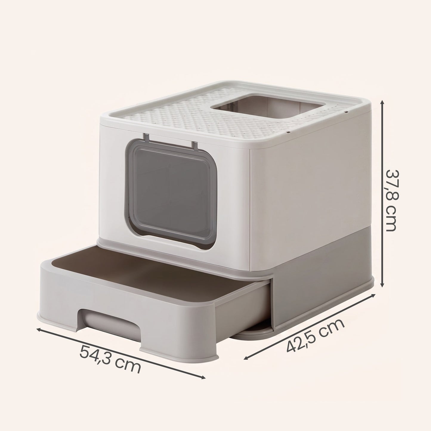 Enclosed Cat Litter Box With Lid, Top Entry, Slide-Out Tray - image 3