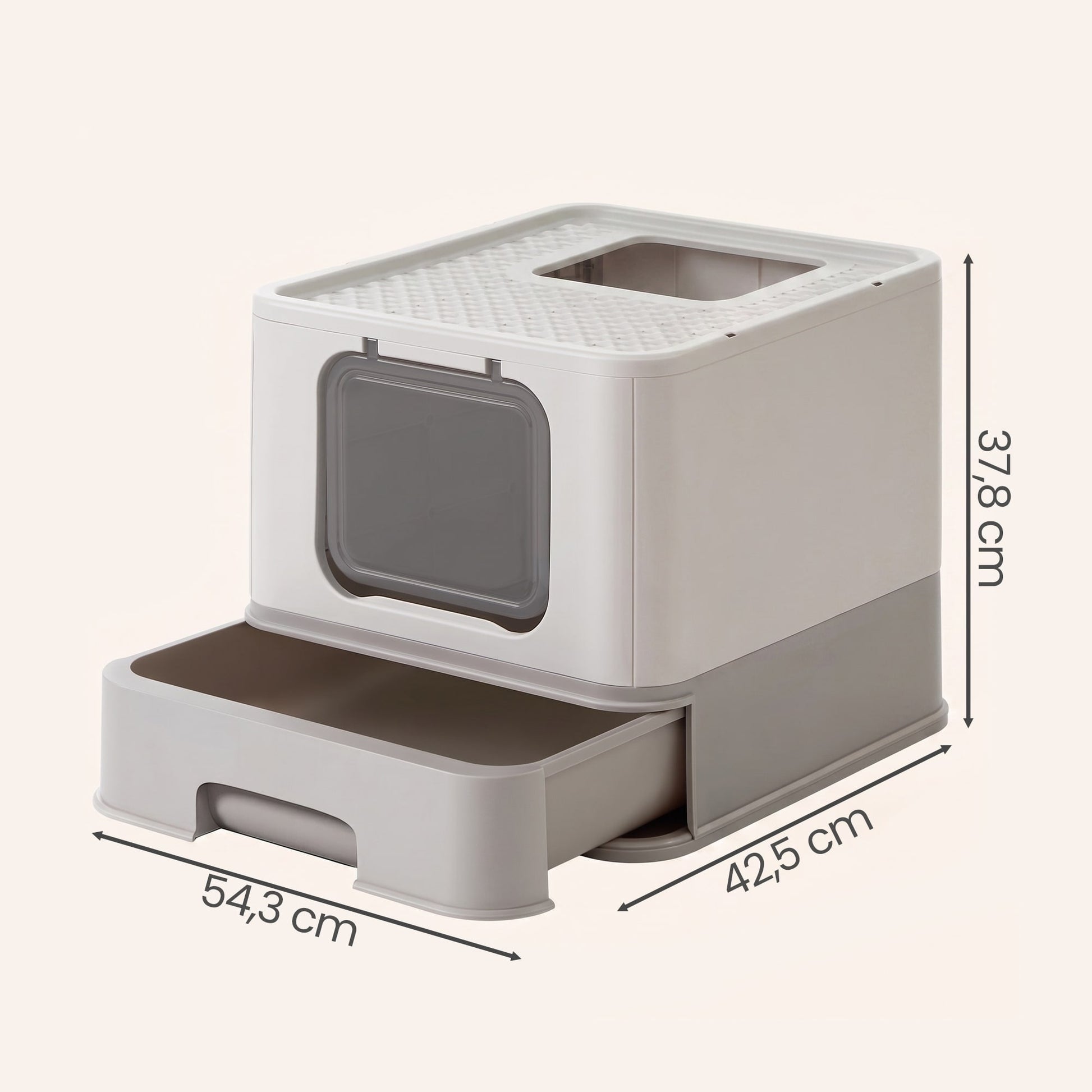 Enclosed Cat Litter Box With Lid, Top Entry, Slide-Out Tray - image 3
