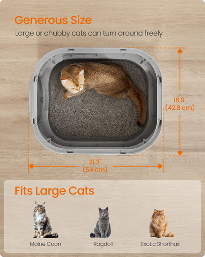 XL Enclosed Cat Litter Box with Slide-Out Tray