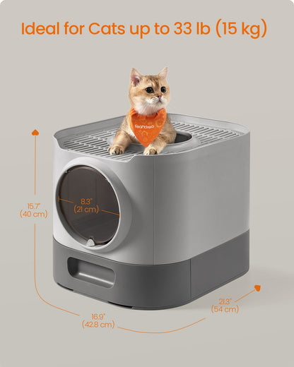 XL Enclosed Cat Litter Box with Slide-Out Tray