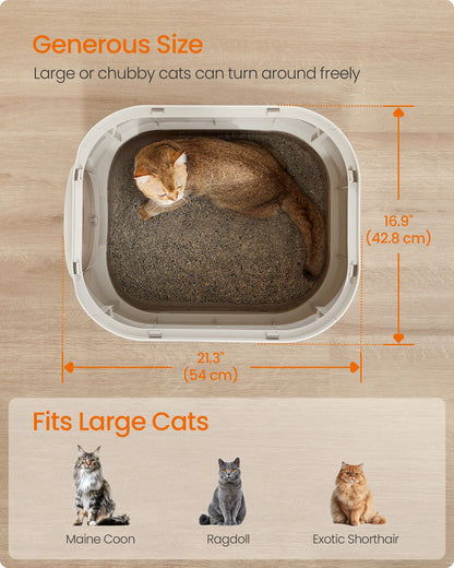 XL Enclosed Cat Litter Box with Slide-Out Tray