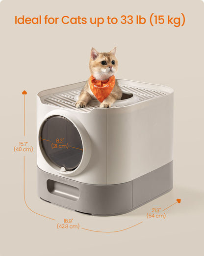 XL Enclosed Cat Litter Box with Slide-Out Tray