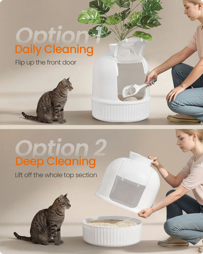 Plant Cat Litter Box Enclosure with Artificial Plant - image 8