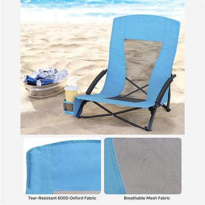 Set of 2 Portable Beach Chairs for Adults - HWLEXTRA 