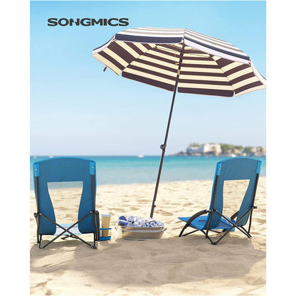 Set of 2 Portable Beach Chairs for Adults - HWLEXTRA 