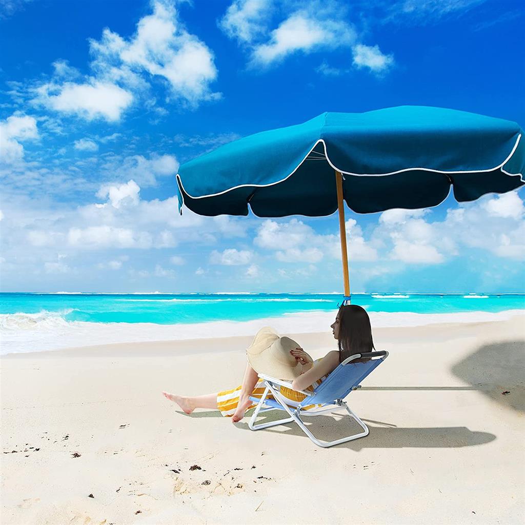 Portable Beach Chair with Reclining Backrest - image 4