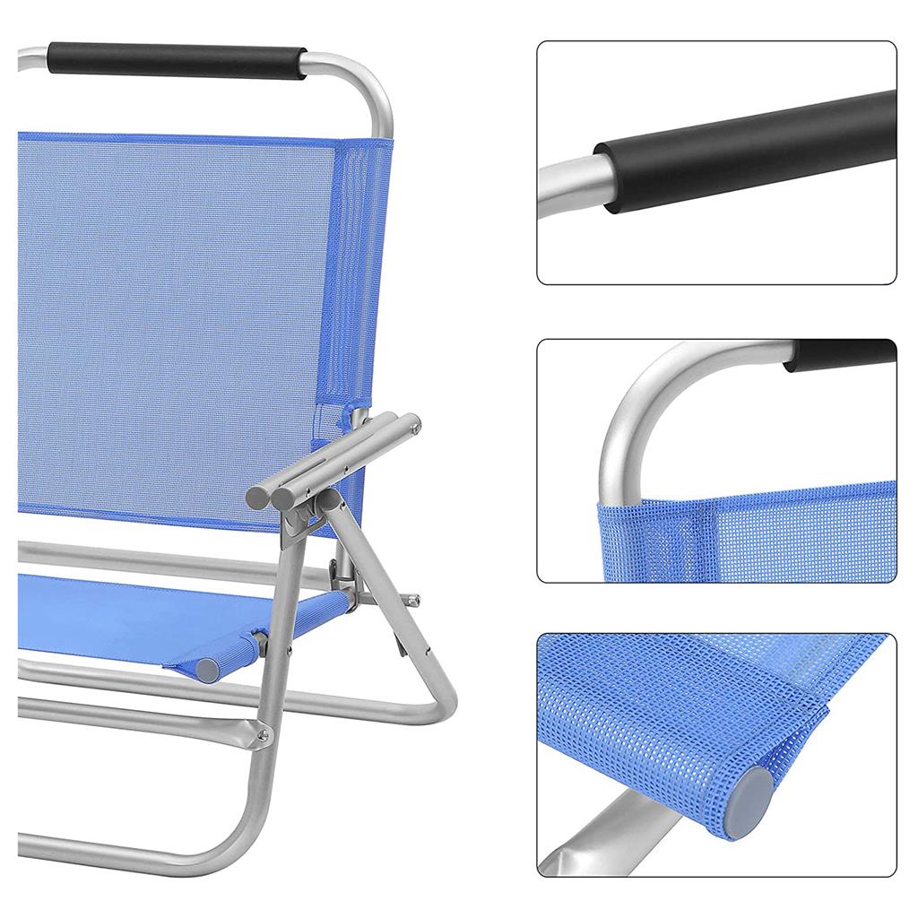 Portable Beach Chair with Reclining Backrest - image 6