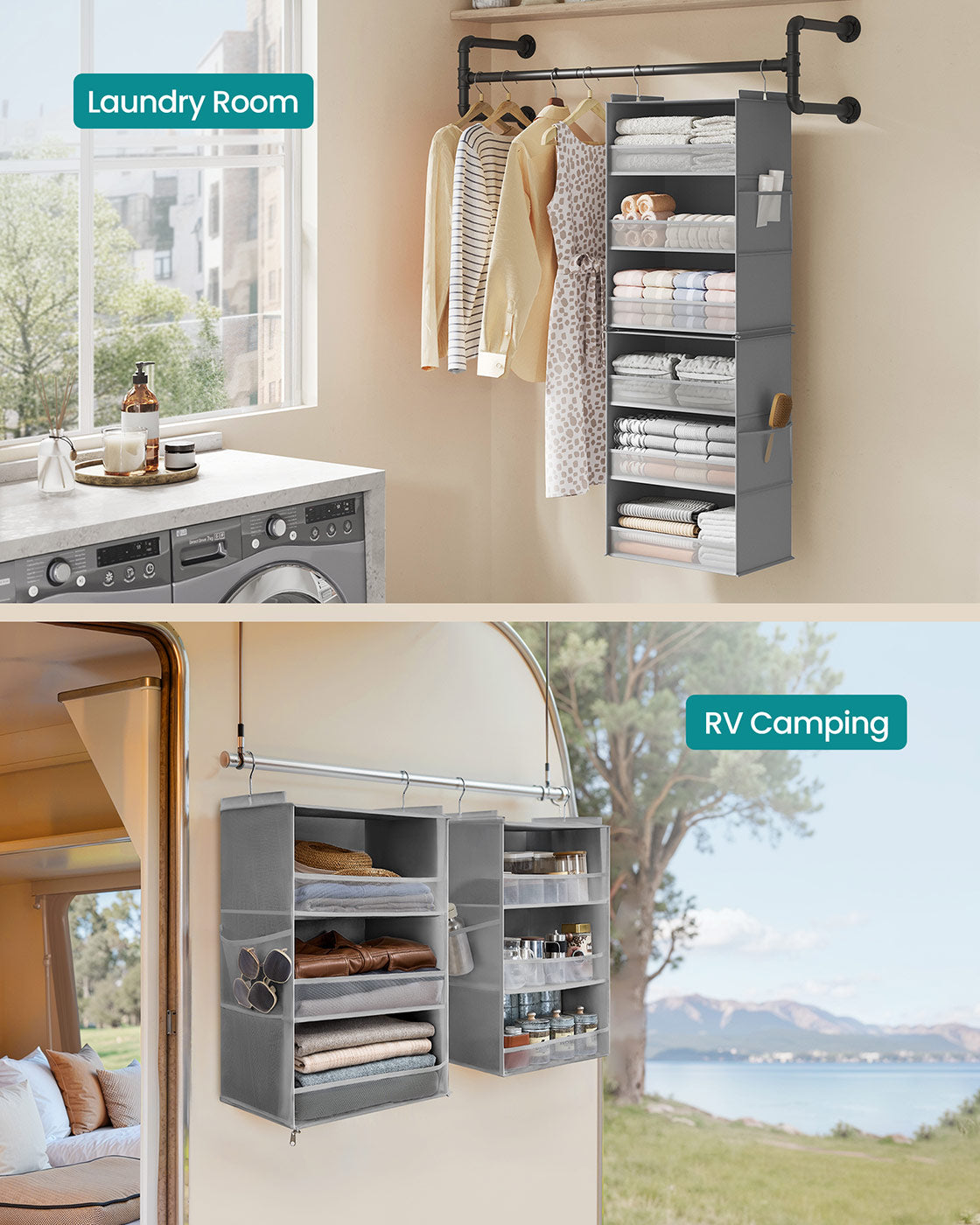 6-Tier Fabric Storage Shelf - HWLEXTRA 