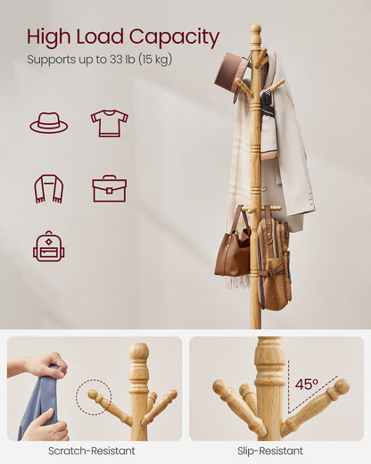 Solid Wood Coat Rack and Stand