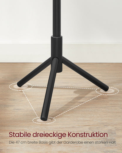 Black Free Standing Wood Coat Stand